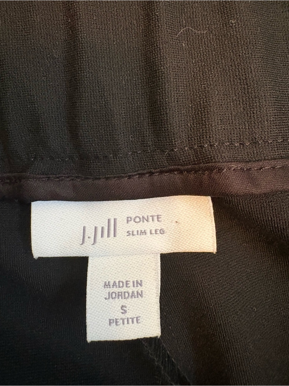 J. Jill Black Ponte Slim Leg Pants